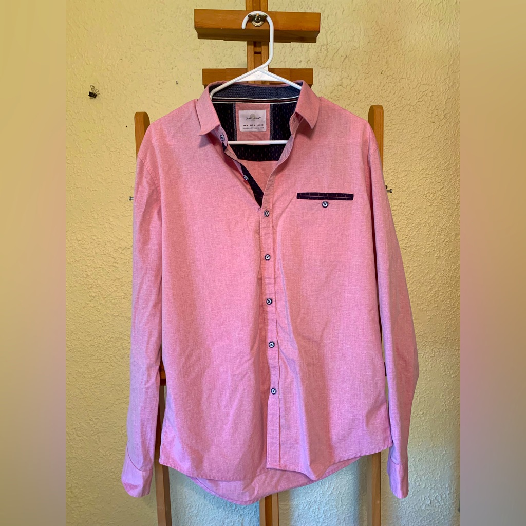 Craft+Flow Pink Button Down Medium